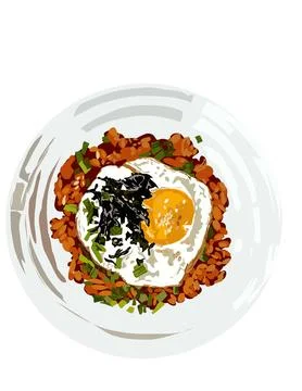 Fried rice Stock Illustration