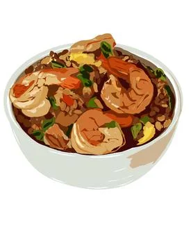 Fried rice Stock Illustration