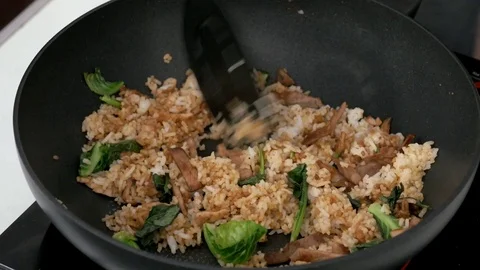 Fried Rice Recipes 3 Stock Footage 73547021