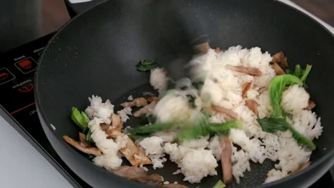 Fried Rice Recipes Stock Footage 73546946