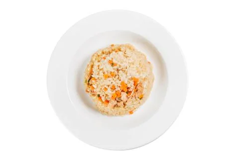 Fried rice with a salmon Stock Photos