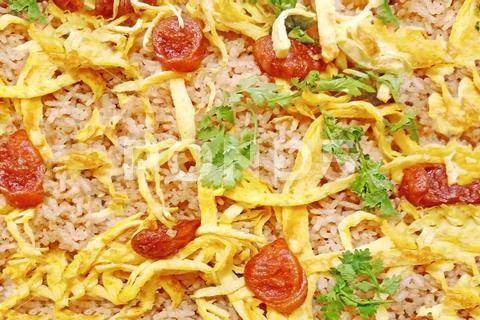 Fried Rice with Shrimp Paste - A Delicious Thai Food Stock Photos