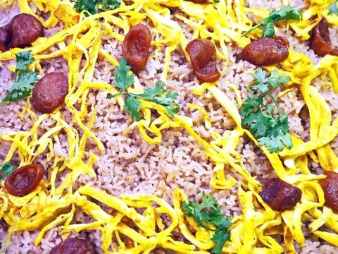 Fried Rice with Shrimp Paste Stock Photos