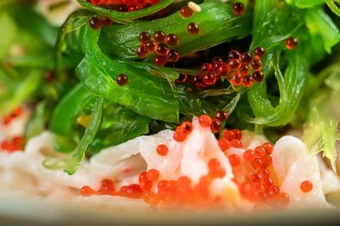 Fried rice with soft shell crab and prawn .asian food , Fusion food Concept.v Foto stock