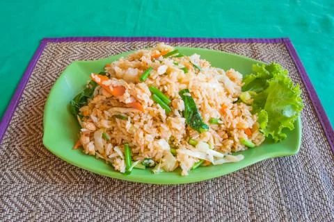 Fried Rice with Vegetables Stock Photos