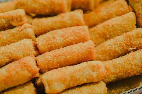 Fried risol with vegetable filling Stock Photos