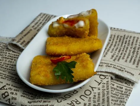 Fried Risoles and Napkin Stock Photos