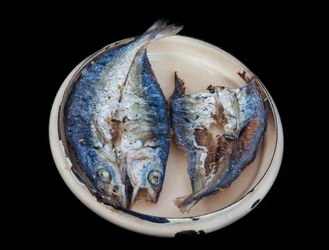 Fried salted fish Stock Photos
