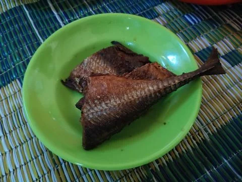 Fried salted Fish 스톡 사진