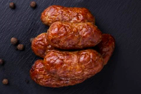 The fried sausage Stock-Fotos