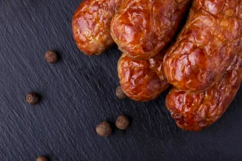 The fried sausage 库存照片