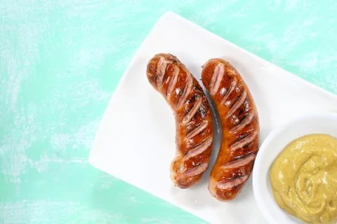 Fried sausage Stock Photos