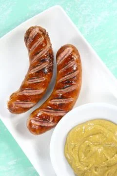 Fried sausage Stock Photos