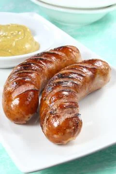 Fried sausage Stock Photos
