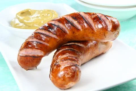 Fried sausage Stock Photos