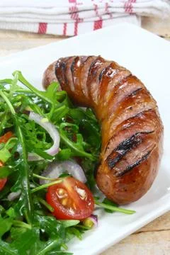 Fried sausage Stock Photos