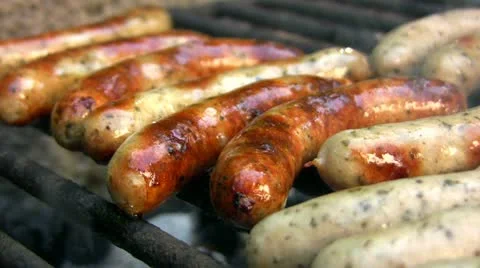Fried Sausages Video stock 10896755
