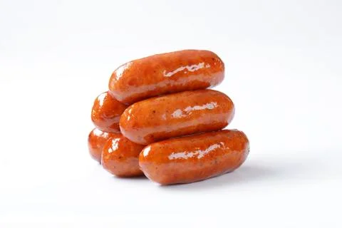 Fried sausages Stock Photos