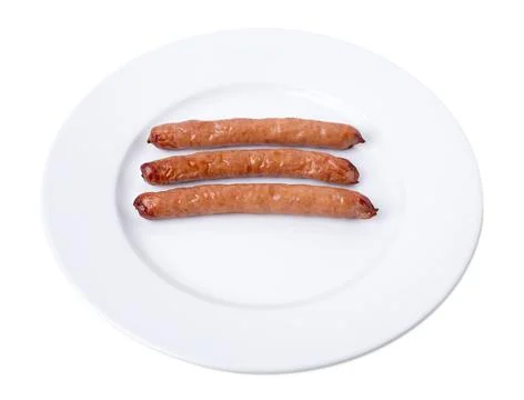 Fried sausages. Stock Photos