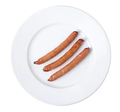 Fried sausages. Stock Photos