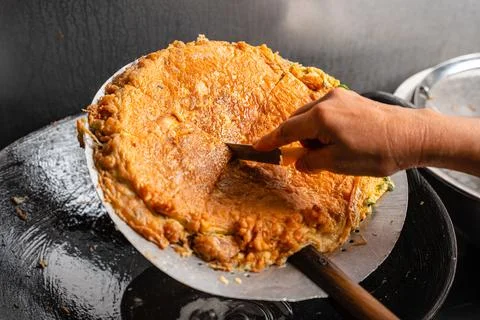 Fried Scrambled Eggs Stock Photos