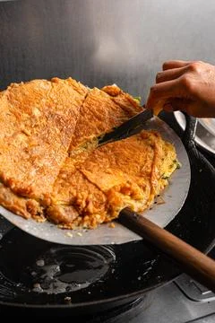 Fried Scrambled Eggs Stock Photos