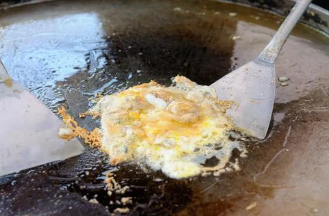 Fried Seafood with Egg Stock Photos