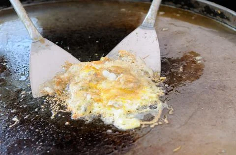 Fried Seafood with Egg Stock Photos