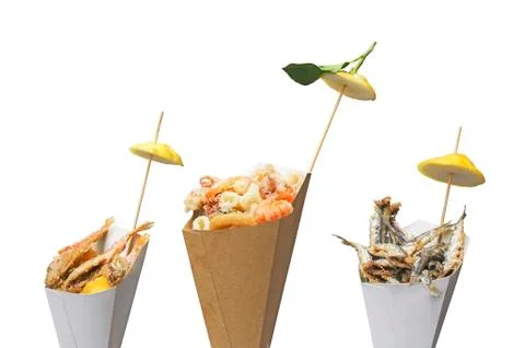 Fried seafood Foto stock