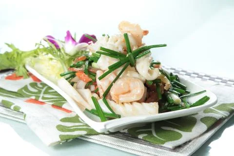 Fried seafood Stock Photos