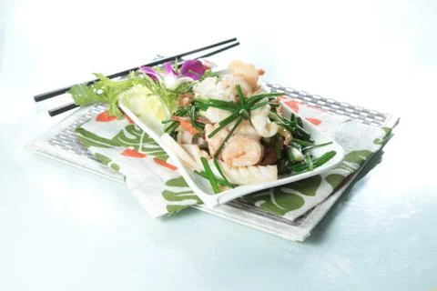 Fried seafood Stock Photos