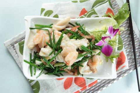 Fried seafood Stock Photos