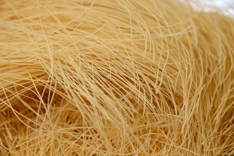 Fried Semiya Texture with Defocus Background Macro Photography Foto stock