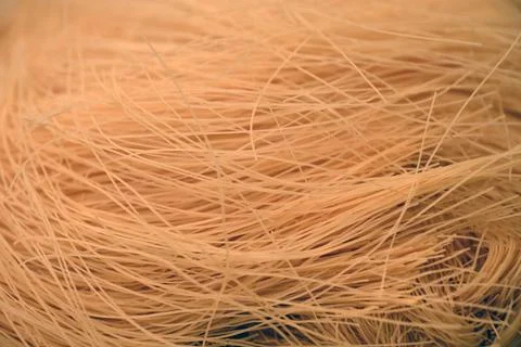 Fried Semiya Texture with Defocus Background Macro Photography Foto stock