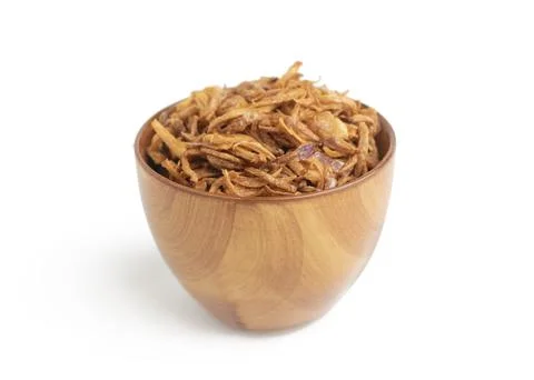 Fried shallot on white background Stock Photos