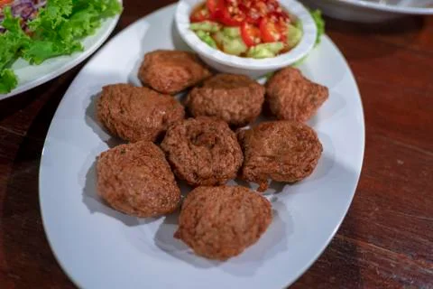 Fried shrimp balls Stock Photos