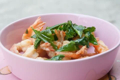Fried shrimp Foto stock
