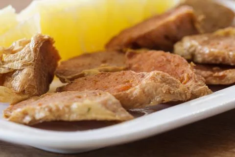 Fried shrimp. Stock Photos
