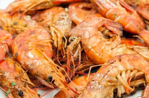 Fried shrimp Stock Photos