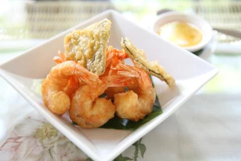 Fried shrimp Stock Photos