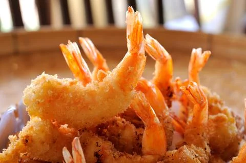 Fried shrimp Stock Photos