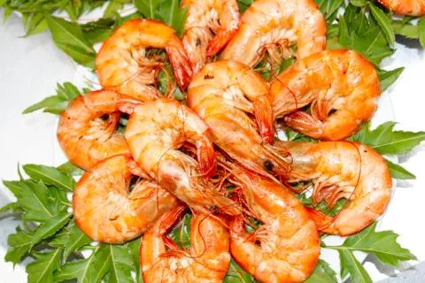 Fried shrimp Stock Photos