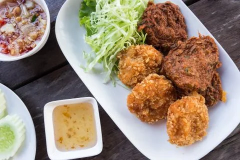 Fried shrimp Foto stock