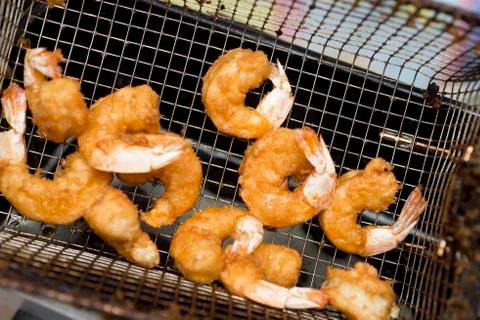 Fried shrimp Foto stock