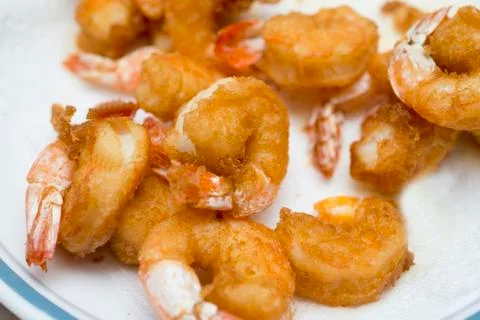 Fried shrimp Фото