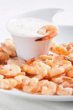Fried shrimps Stock Photos