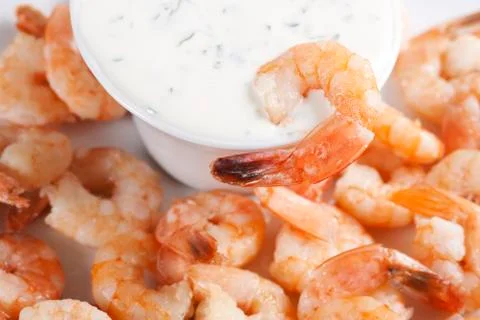 Fried shrimps Stock Photos