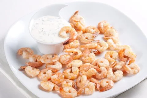 Fried shrimps Stock Photos