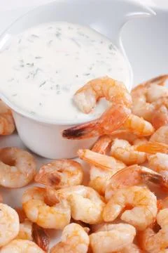 Fried shrimps Stock Photos