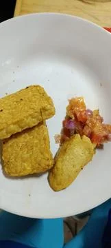 Fried side dishes on the table Stock Photos